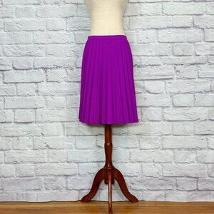 H&M Fuchsia Pleated Knee-Length Skirt